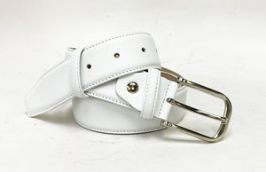 Patent Leather Belt White