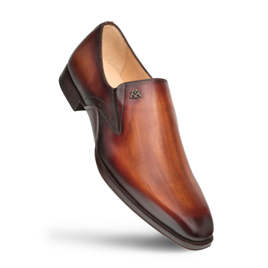 Mezlan Artisan Gored Slip-On Shoe Cognac/Rust