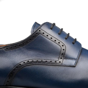 Mezlan Calfskin Cap-Toe Oxford Blue