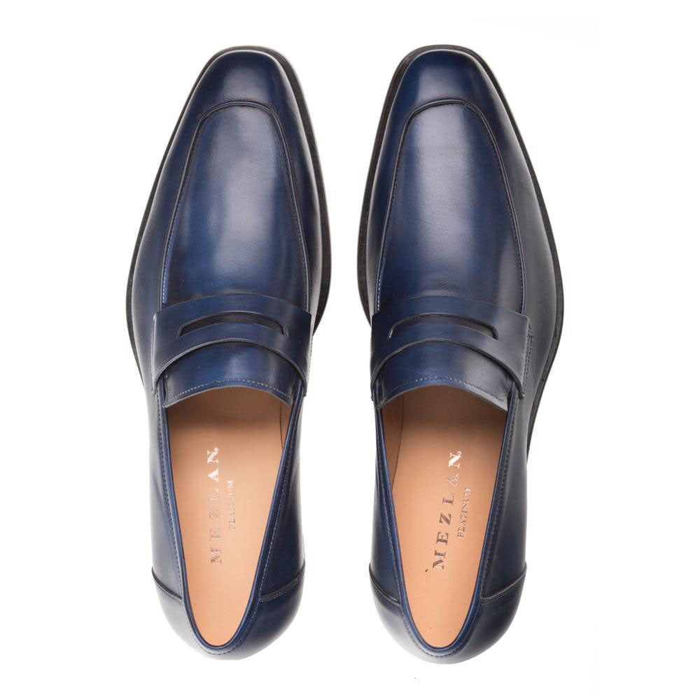 Mezlan Calfskin Penny Loafer Navy – C&E Fashions