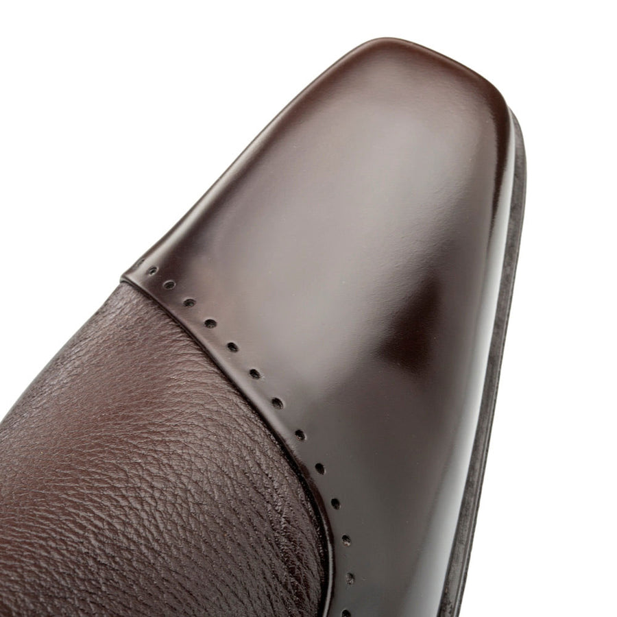 Mezlan Deerskin & Calfskin Slip-On Shoe Brown
