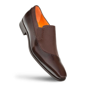 Mezlan Deerskin & Calfskin Slip-On Shoe Brown