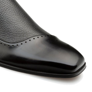 Mezlan Deerskin & Calfskin Slip-On Shoe Black