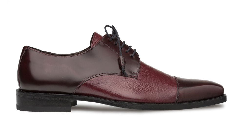 Mezlan Soka Calfskin & Deerskin Cap Toe Shoes Burgundy (15089) 12 / Medium Mezlan Soka Calfskin & Deerskin Cap Toe Shoes Burgundy (15089) 12 / Medium