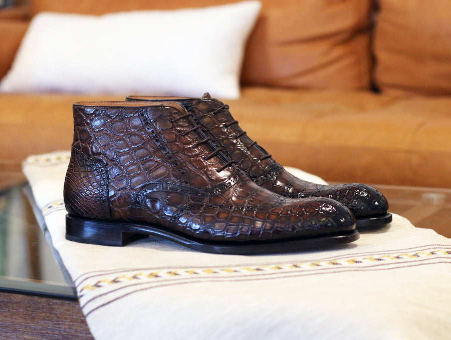 Caractère Éclair Alligator Leather Boot