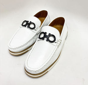 Pelle Calfskin Slip-On Loafer White